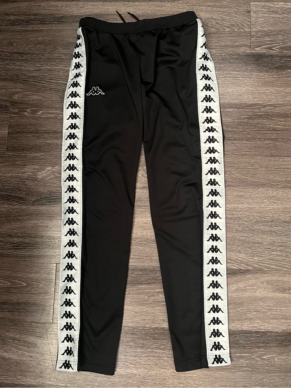 Kappa Womens Logo Track Pants Black White - Picture 3 of 10